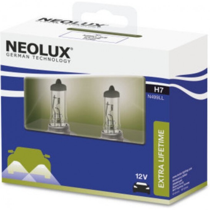 Автолампы NEOLUX H7 EXTRA LIFE TIME N499LL-2SCB (2 шт.) 4052899501072 Автолампы NEOLUX H7 EXTRA LIFE TIME N499LL-2SCB (2 шт.) 4052899501072