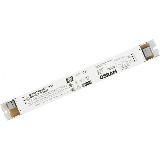 Аппарат пускорегулирующий электронный (ЭПРА) OSRAM QT-FIT8 1х58-70/220-240 VS20 4008321294227 Аппарат пускорегулирующий электронный (ЭПРА) OSRAM QT-FIT8 1х58-70/220-240 VS20 4008321294227
