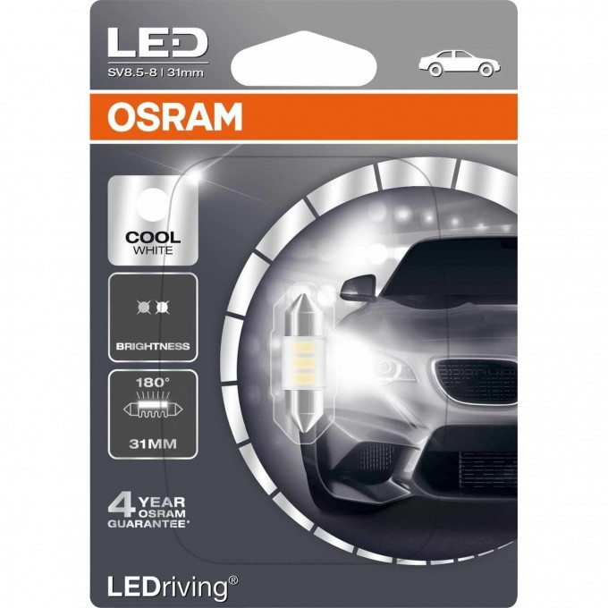 Автолампа OSRAM LED ≜C5W LEDRIVING 6431CW-01B(1шт) 4052899441286 Автолампа OSRAM LED ≜C5W LEDRIVING 6431CW-01B(1шт) 4052899441286