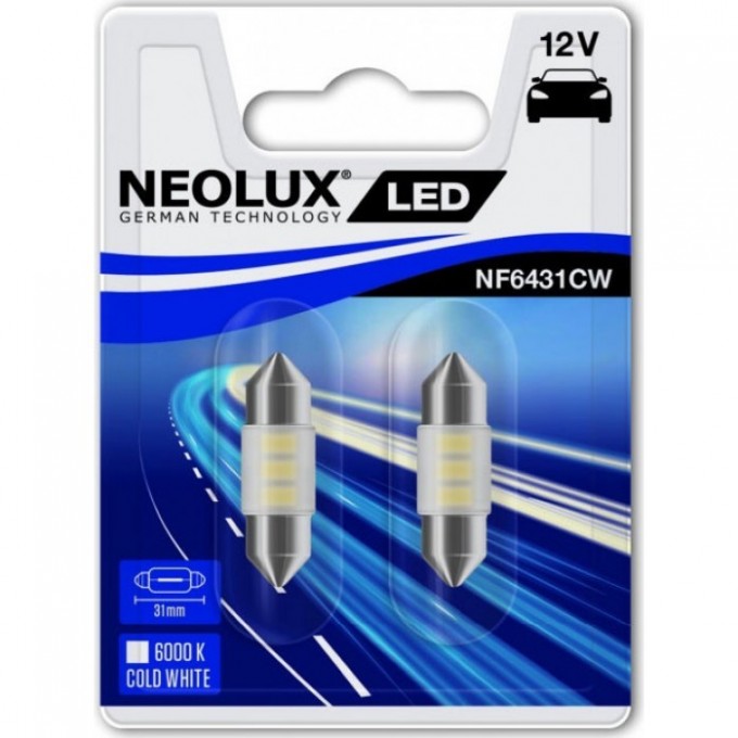 Автолампы NEOLUX ≜C5W LED technology NF6431CW-02B (2 шт) 4052899477278 Автолампы NEOLUX ≜C5W LED technology NF6431CW-02B (2 шт) 4052899477278