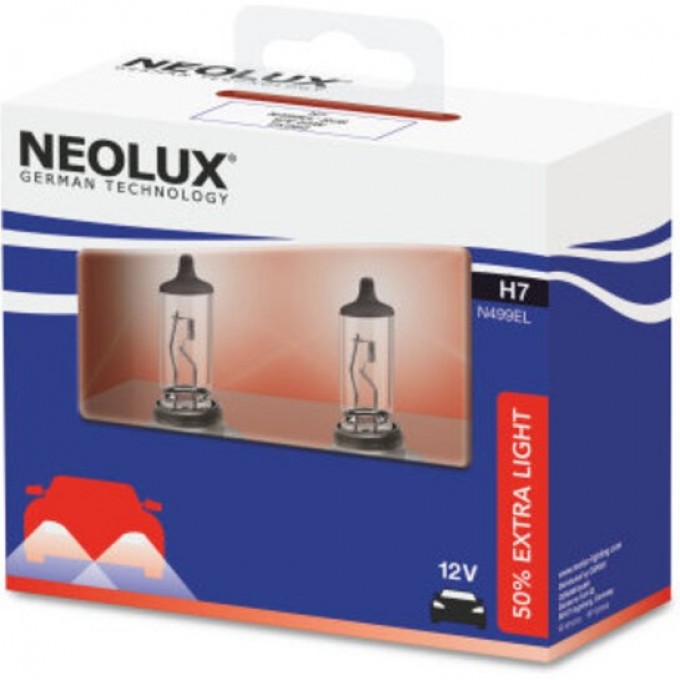 Автолампы NEOLUX H7 +50% Extra Light N499EL-2SCB (2 шт) 4052899501096 Автолампы NEOLUX H7 +50% Extra Light N499EL-2SCB (2 шт) 4052899501096
