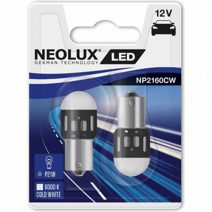 Автолампы NEOLUX ≜P21W LED technology NP2160CW-02B Белый(2 шт) 4052899477438 Автолампы NEOLUX ≜P21W LED technology NP2160CW-02B Белый(2 шт) 4052899477438