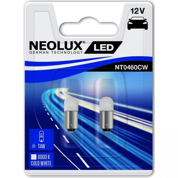 Автолампы NEOLUX ≜T4W LED technology NT0460CW-02B (2 шт) 4052899477391 Автолампы NEOLUX ≜T4W LED technology NT0460CW-02B (2 шт) 4052899477391