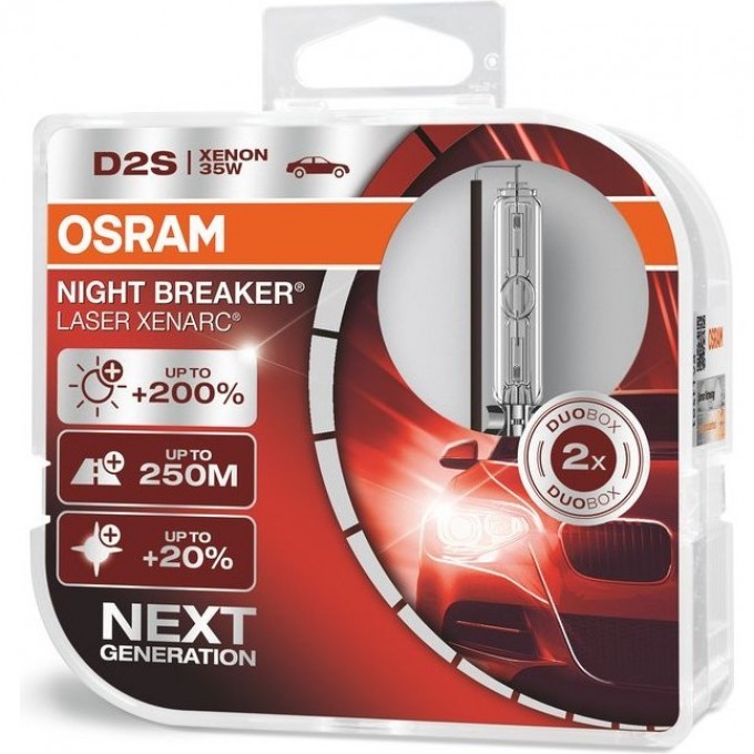 Автолампы OSARAM D2S XENARC NIGHT BREAKER LASER 66240XNL-HCB (2 шт) 4052899992917 Автолампы OSARAM D2S XENARC NIGHT BREAKER LASER 66240XNL-HCB (2 шт) 4052899992917