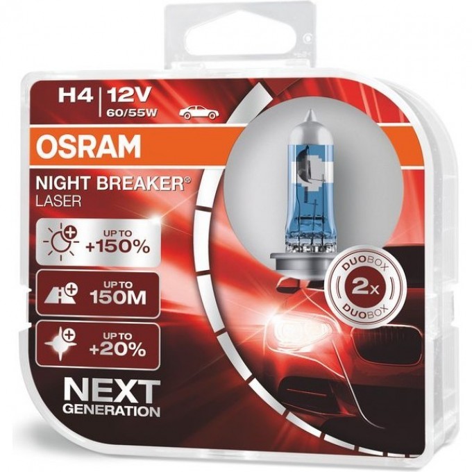 Автолампы OSARAM H4 OSRAM NIGHT BREAKER LASER 64193NL-HCB (2 шт) 4052899991699 Автолампы OSARAM H4 OSRAM NIGHT BREAKER LASER 64193NL-HCB (2 шт) 4052899991699