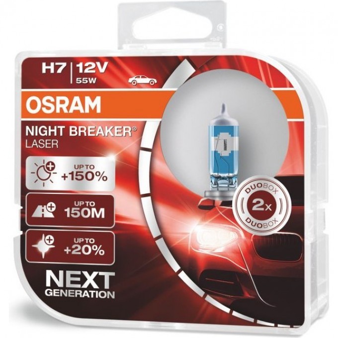 Автолампы OSARAM H7 OSRAM NIGHT BREAKER LASER 64210NL-HCB (2 шт) 4052899991798 Автолампы OSARAM H7 OSRAM NIGHT BREAKER LASER 64210NL-HCB (2 шт) 4052899991798