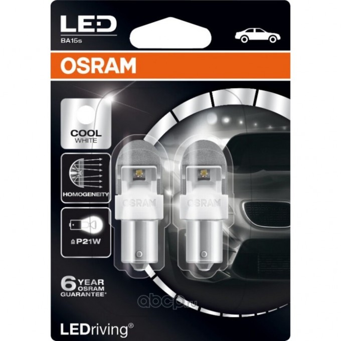 Автолампы OSARAM LED ≠ P21W LEDRIVING 7556CW-02B 4052899441484 Автолампы OSARAM LED ≠ P21W LEDRIVING 7556CW-02B 4052899441484