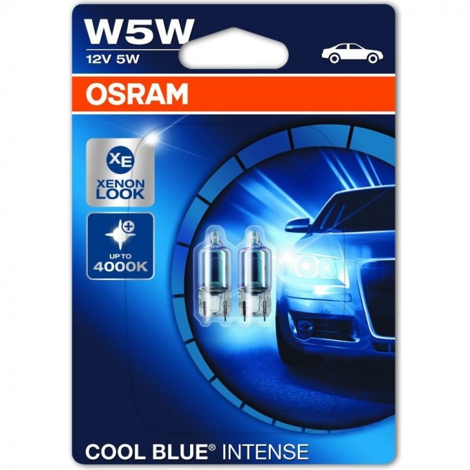 Автолампы OSARAM W5W COOL BLUE INTENSE 2825HCBI-02B (2 шт) 4052899418646 Автолампы OSARAM W5W COOL BLUE INTENSE 2825HCBI-02B (2 шт) 4052899418646