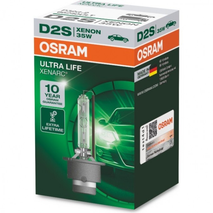 Автолампы OSRAM D2S XENARC® ULTRA LIFE 4052899425576 Автолампы OSRAM D2S XENARC® ULTRA LIFE 4052899425576