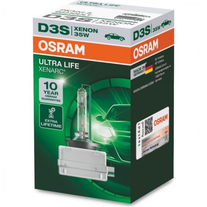 Автолампы OSRAM D3S XENARC® ULTRA LIFE 66340ULT 4052899425606 Автолампы OSRAM D3S XENARC® ULTRA LIFE 66340ULT 4052899425606