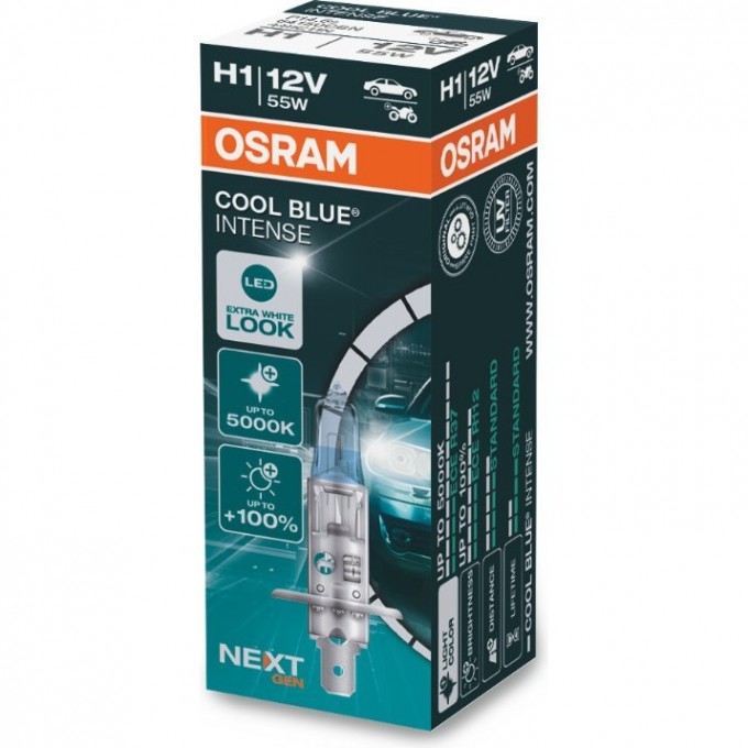 Автолампы OSRAM H1 COOL BLUE® INTENSE Next Gen 64150CBN 4058075520356 Автолампы OSRAM H1 COOL BLUE® INTENSE Next Gen 64150CBN 4058075520356