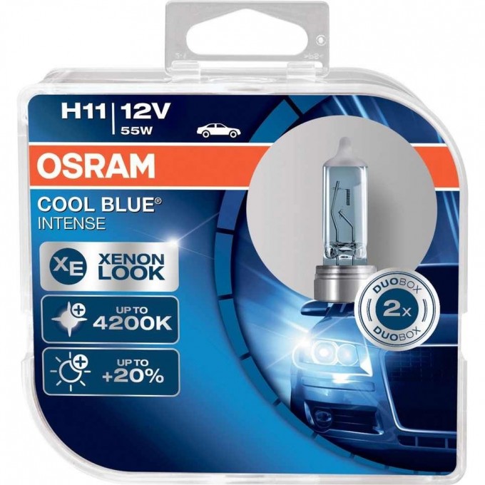 Автолампы OSRAM H11 COOL BLUE® INTENSE 64211CBI - HCB (2шт) 4052899412927 Автолампы OSRAM H11 COOL BLUE® INTENSE 64211CBI - HCB (2шт) 4052899412927
