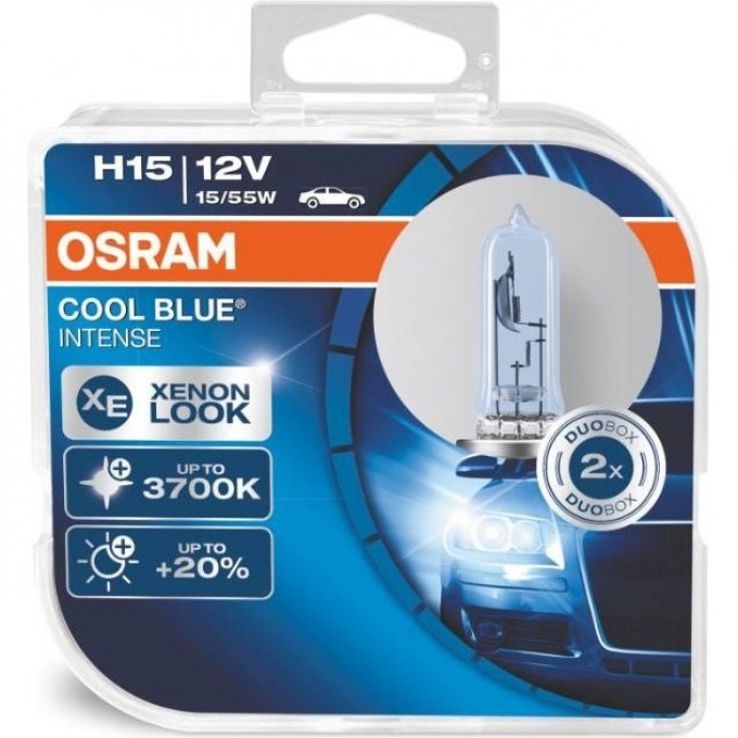 Автолампы OSRAM H15 COOL BLUE® INTENSE 64176CBI-HCB (2 шт) 4052899982192 Автолампы OSRAM H15 COOL BLUE® INTENSE 64176CBI-HCB (2 шт) 4052899982192
