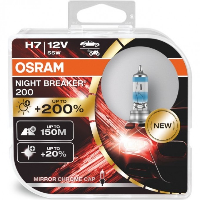 Автолампы OSRAM H7 NIGHT BREAKER 200 64210NB200-HCB 4062172198134 Автолампы OSRAM H7 NIGHT BREAKER 200 64210NB200-HCB 4062172198134
