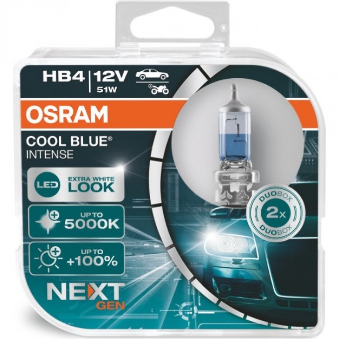 Автолампы OSRAM HB4 COOL BLUE® INTENSE Next Gen 9006CBN-HCB 4062172215046 Автолампы OSRAM HB4 COOL BLUE® INTENSE Next Gen 9006CBN-HCB 4062172215046