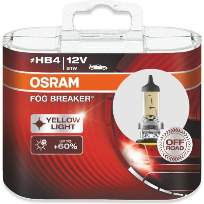 Автолампы OSRAM HB4 FOG BREAKER 9006FBR-HCB (2 шт) 4052899932265 Автолампы OSRAM HB4 FOG BREAKER 9006FBR-HCB (2 шт) 4052899932265