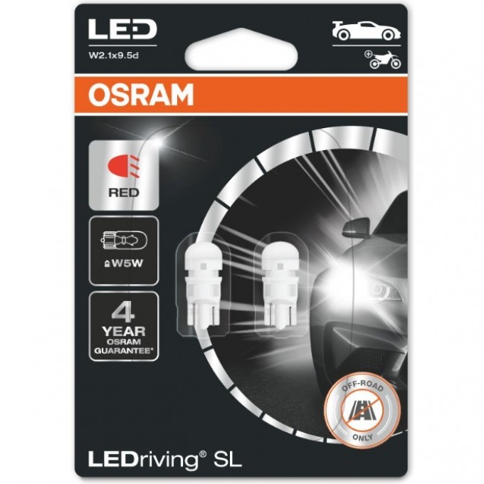 Автолампы OSRAM LED ≠ W5W LEDRIVING SL 2825DRP-02B RED 4062172150316 Автолампы OSRAM LED ≠ W5W LEDRIVING SL 2825DRP-02B RED 4062172150316
