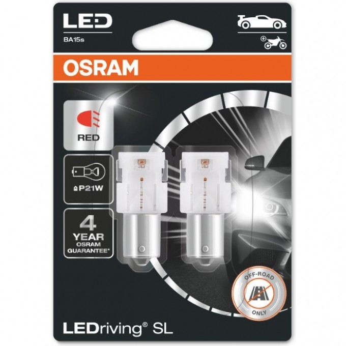 Автолампы OSRAM LED ≜P21W LEDRIVING SL 7506DRP-02B RED Красный 4062172152204 Автолампы OSRAM LED ≜P21W LEDRIVING SL 7506DRP-02B RED Красный 4062172152204