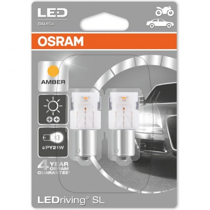 Автолампы OSRAM LED ≜PY21W LEDRIVING 7459YE-02B Amber - Желтый (2шт) 4052899521179 Автолампы OSRAM LED ≜PY21W LEDRIVING 7459YE-02B Amber - Желтый (2шт) 4052899521179