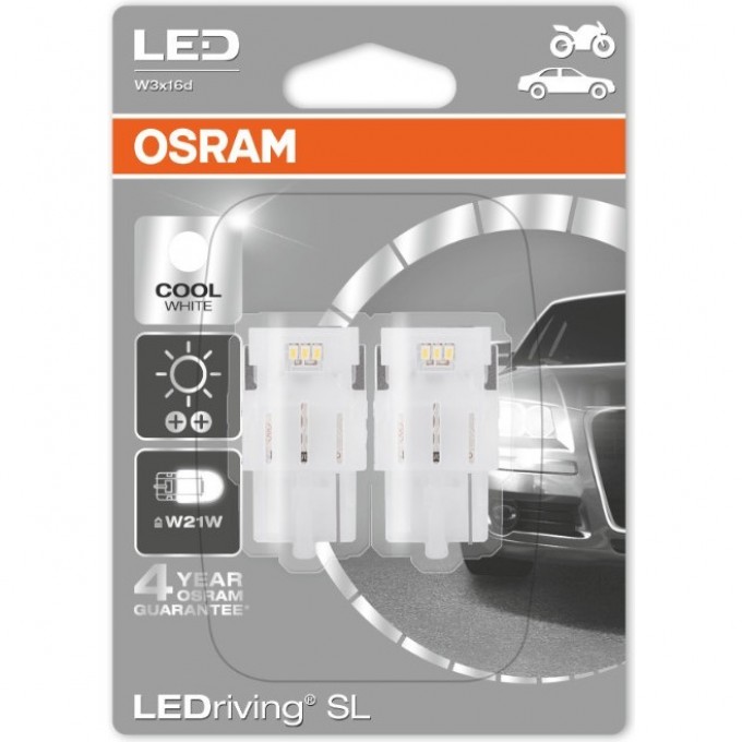 Автолампы OSRAM LED ≜W21W LEDRIVING 7706CW-02B - Белый 4052899520158 Автолампы OSRAM LED ≜W21W LEDRIVING 7706CW-02B - Белый 4052899520158