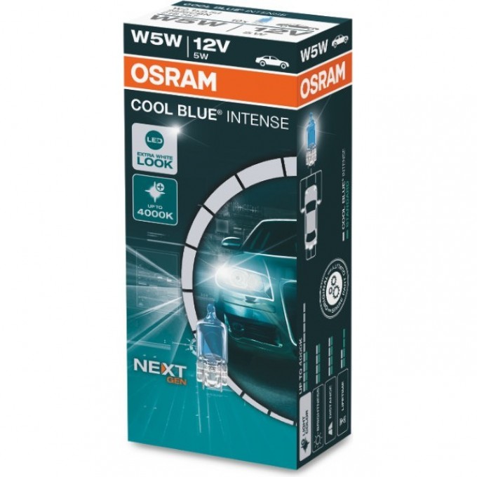 Автолампы OSRAM W5W COOL BLUE® INTENSE Next Gen 2825HCBN (2825CBN) 4062172218740 Автолампы OSRAM W5W COOL BLUE® INTENSE Next Gen 2825HCBN (2825CBN) 4062172218740