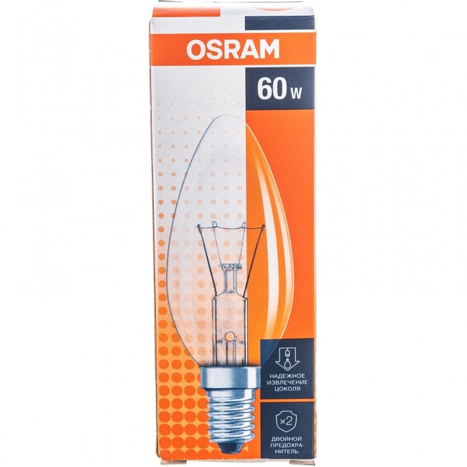 Лампа накаливания OSRAM CLASSIC B CL 60W E14 4008321665942 Лампа накаливания OSRAM CLASSIC B CL 60W E14 4008321665942