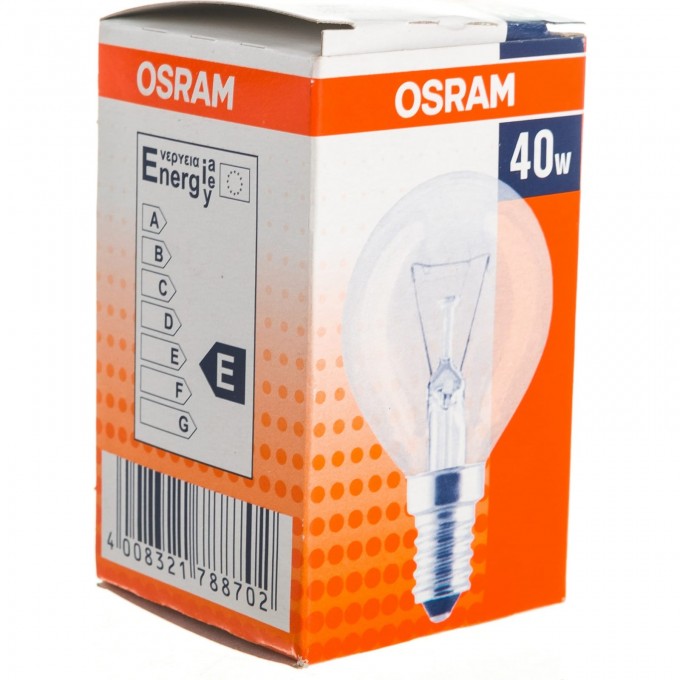 Лампа накаливания OSRAM CLASSIC P CL 40W E14 4008321788702 Лампа накаливания OSRAM CLASSIC P CL 40W E14 4008321788702