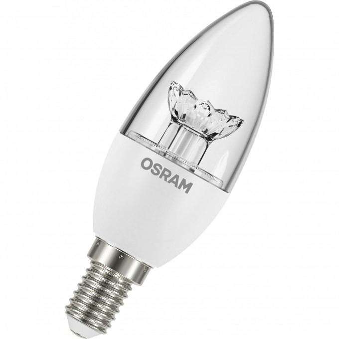 Лампа светодиодная OSRAM LED 5.4Вт Е14 LS CLB40 тепло-белый прозрачная свеча 971592 Лампа светодиодная OSRAM LED 5.4Вт Е14 LS CLB40 тепло-белый прозрачная свеча 971592