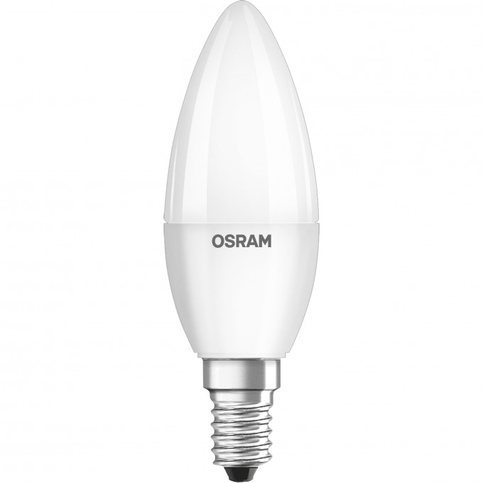 Лампа светодиодная OSRAM LED Antibacterial Свеча 5,5Вт (замена 50 Вт), 470Лм, 2700 К, цоколь E14 4058075561373 Лампа светодиодная OSRAM LED Antibacterial Свеча 5,5Вт (замена 50 Вт), 470Лм, 2700 К, цоколь E14 4058075561373
