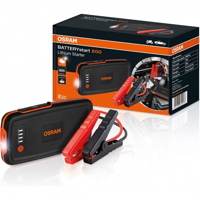 Пусковое устройство OSRAM BATTERYstart 200 OBSL200 для аккумулятора автомобиля 4052899620476 Пусковое устройство OSRAM BATTERYstart 200 OBSL200 для аккумулятора автомобиля 4052899620476