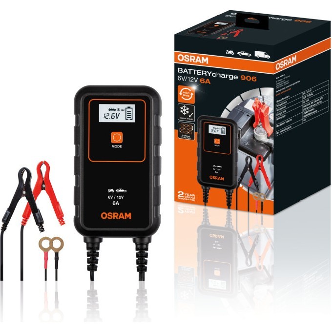 Зарядное устройство OSRAM для аккумулятора автомобиля BATTERYcharge 906 (OEBCS906) 4052899620537 Зарядное устройство OSRAM для аккумулятора автомобиля BATTERYcharge 906 (OEBCS906) 4052899620537
